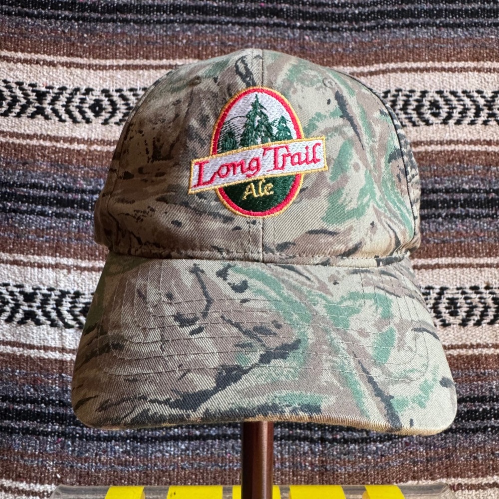 KC Long Trail Ale Hat OS Camo Take A Hike Brewery Snapback Cap
